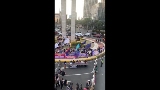 Protesters gather over rising fuel prices in Quezon City, Philippines 