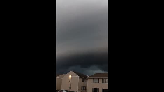 Tornado warning issued as severe storm approaches Topeka, Kansas, USA