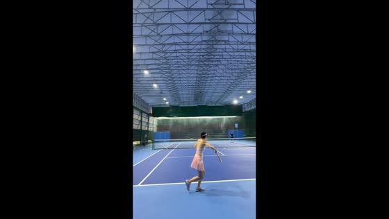 Typhoon tears roof open at indoor tennis court in Guangxi, China