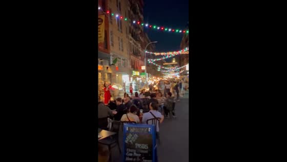 Night market vibes on Mulberry Street in Manhattan, New York