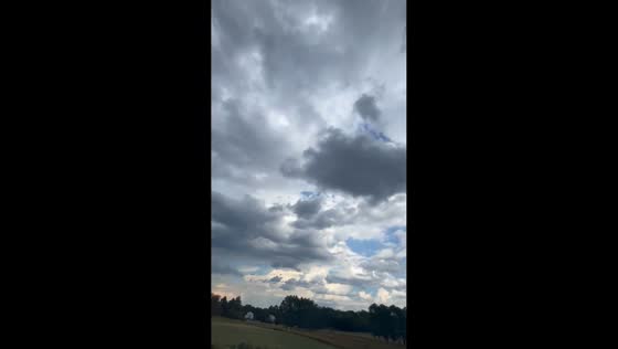 Storm clouds gather before rain in Virginia, USA