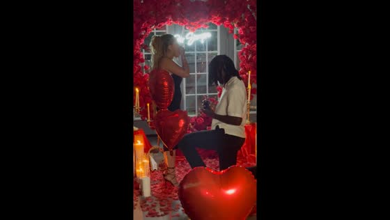 Glamorous surprise proposal in Desoto, Texas, USA