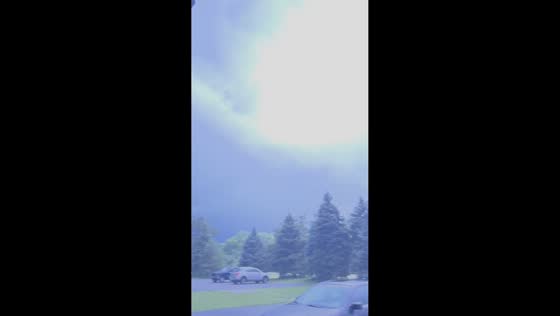 Lightning illuminates sky during nighttime thunderstorm in Ohio, USA