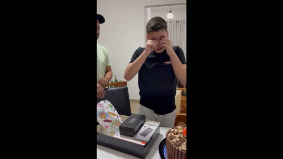 12-year-old boy moved to tears by birthday gift in Rio de Janeiro, Brazil