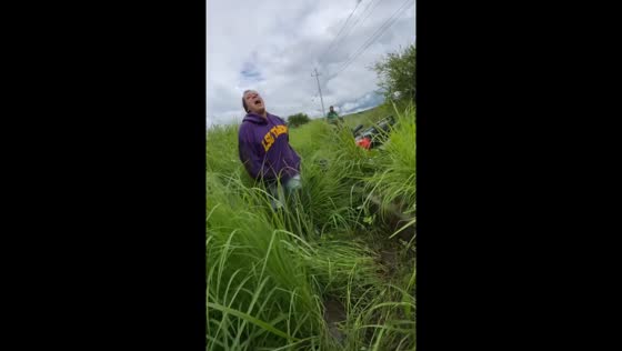Motorcycle accident on muddy road in Tuxcueca, Mexico