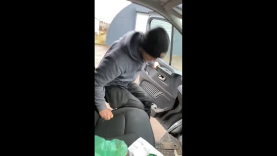 Man fails attempt to jump onto moving car in Doncaster, England, UK