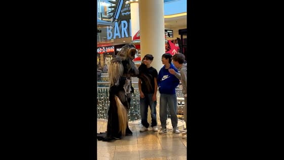 Krampuslauf celebrations at a shopping center in Linz, Austria