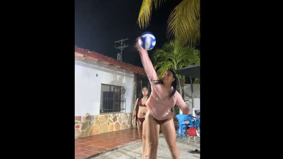 Woman hits ball into camera, injuring person filming in Venezuela
