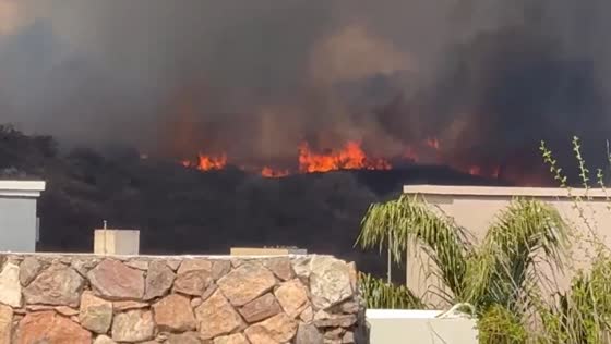 Wildfire in La Calera, Argentina
