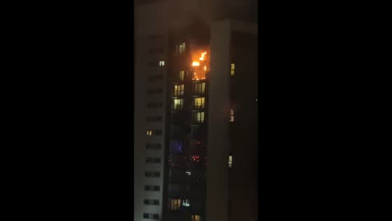 High-rise apartment erupts in flames at Neutron Tower in East London, UK