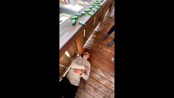 Creative liquor domino leads to unique drinking experience in Flachau, Austria