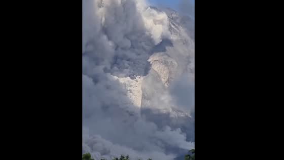 Mount Merapi Eruption Caught on Camera by Local Resident in Magelang, Central Java