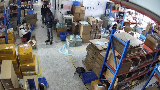 Corgi hilariously chases man in warehouse in Zhejiang, China