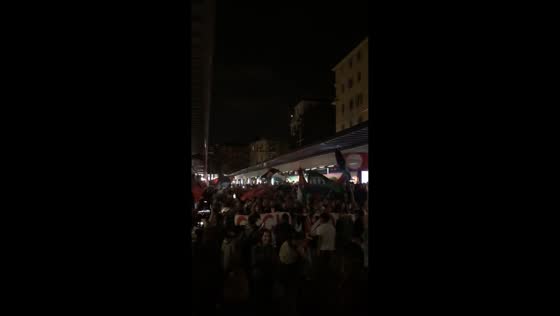 Pro-Palestinian protests at Milan’s Cadorna station, Italy
