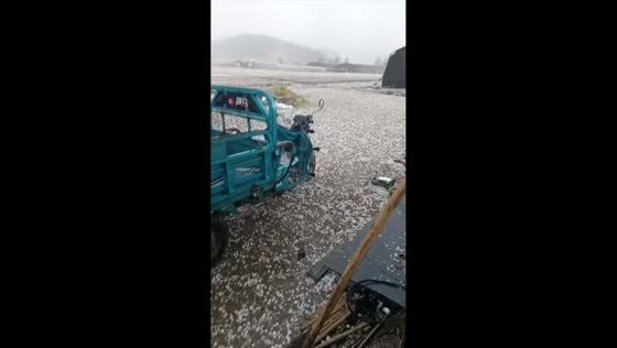 Severe hailstorm blankets area in Heilongjiang, China