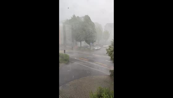 Severe hailstorm batters residential area in Lucerne, Switzerland