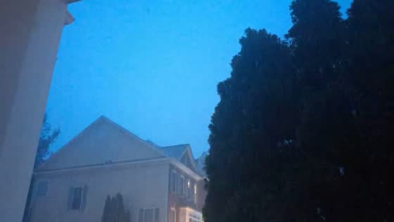 Torrential rain and relentless lightning sweep through Fairfax, USA