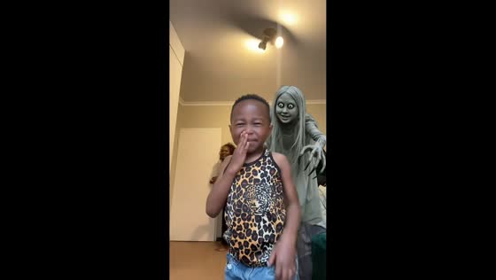Woman scares little boy with ghost filter prank in Roodepoort, South Africa