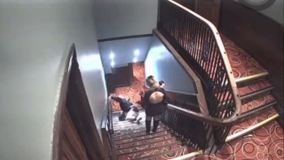 Woman slips and tumbles down stairs in Swansea, UK