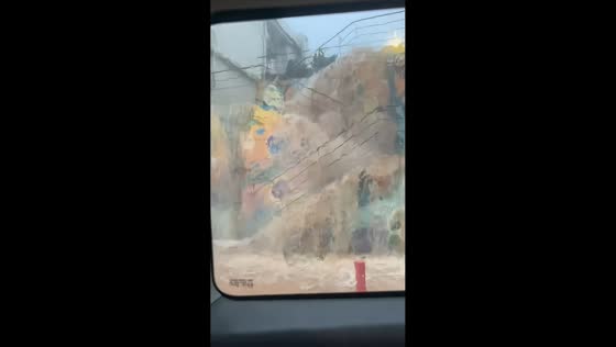 Flash flooding turns roads into rivers in Agios Nikolaos, Greece