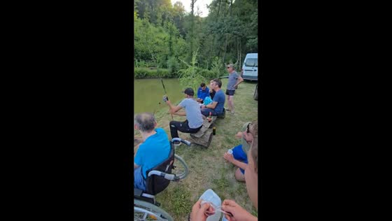 Fishing prank surprises friend in Varazdin, Croatia