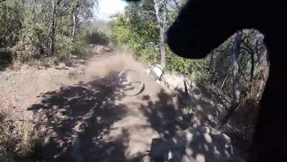 Mountain bike mishap: downhill daredevil takes a tumble in Til Til, Chile