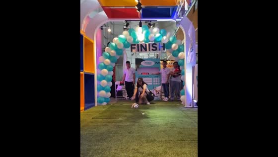 Yorkie puppy pauses mid-race at World Pet Expo in Pasay, Philippines
