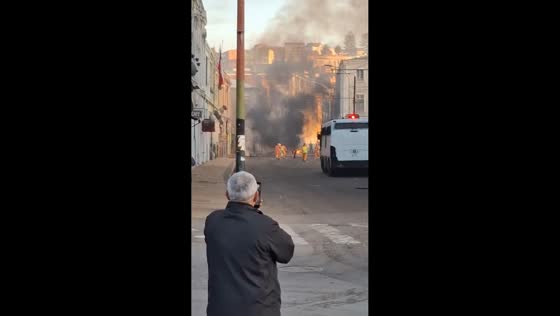 Port workers’ demonstrations and clashes in Valparaíso, Chile
