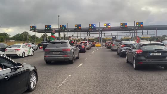 Heavy traffic builds as Mayo fans head to All-Ireland final in Enfield, Ireland