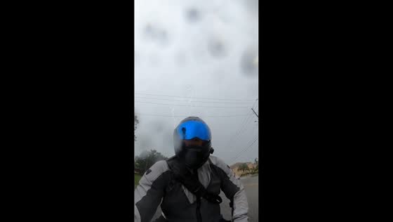Lightning strike appears to stop behind motorcyclist in Orlando, USA