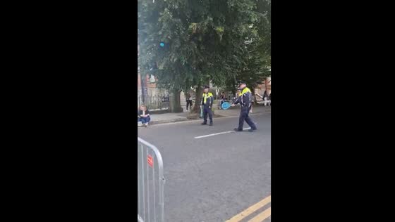 Taylor swift fans transform Dublin guardrails into tennis court ahead of concert