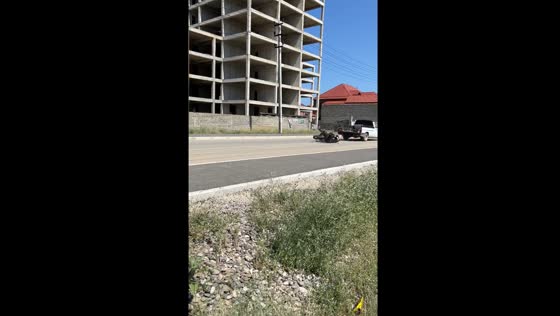 Failed stunt attempt: moped jump into moving van ends in fall