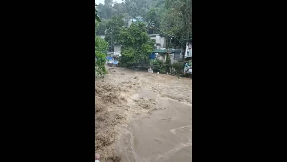 Flood waters in Antipolo, Philippines due to Tropical Storm Yagi