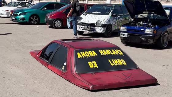 Unique half-cut car conversion: a low rider like no other