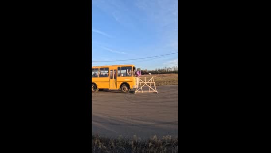 Rostov stuntman Evgeny Chebotarev jumps through bus windshield