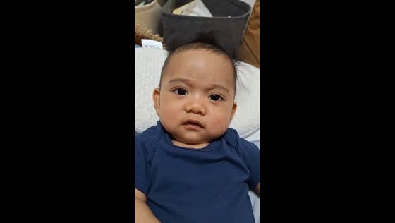 Baby’s adorable grumpy face when told no teeth in Zambales, Philippines