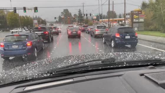 Intense hailstorm batters North Bothell, Washington