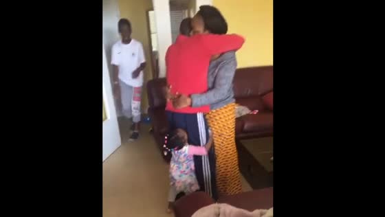 Child bites father during hug in Paris