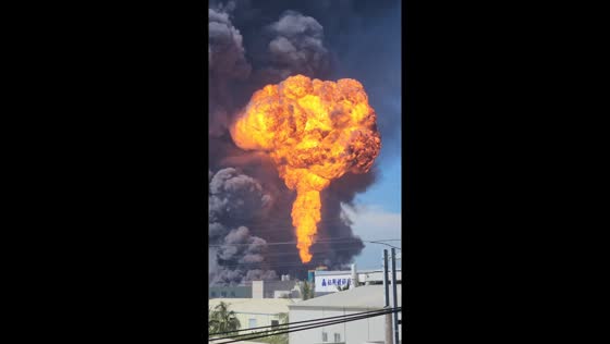 Explosion at Tainan Resin Factory sends massive fireball into sky