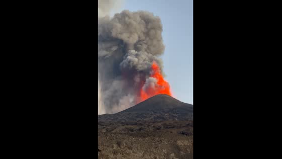 Mount Etna erupts, spits smoke and lava