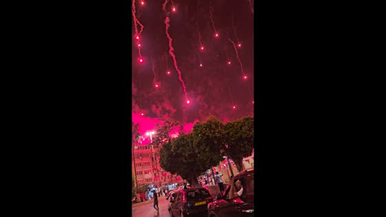 Massive pyrotechnic display lights up night sky in Algiers, Algeria