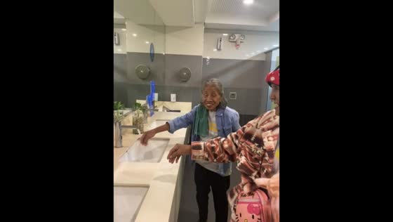 Grandmothers react to motion-sensor faucet for the first time in San Jose del Monte, Philippines