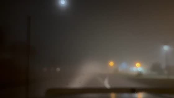 Dense fog reduces visibility on Highway 25E in Kentucky, USA