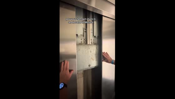 Family rescued from stuck elevator in Mexico