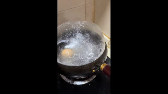 Boiling egg forms giant balloon-like dome in Hebei, China