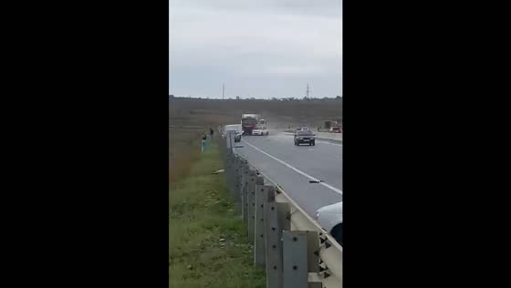 Truck crash in Stavropol causes multiple accidents and major traffic jam