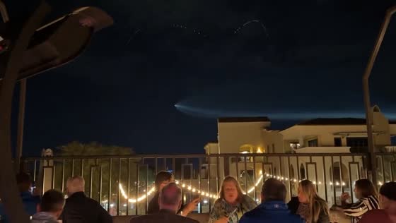 Spotting SpaceX launch from Scottsdale, USA!