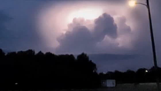 Super slow motion lightning shots North of Pell City, AL 