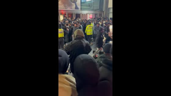 Crowds surge during Swatch AP launch at Bullring shopping mall in Birmingham, England, UK
