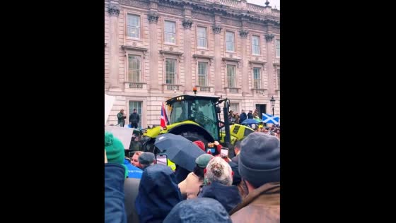 Farmers protest inheritance tax changes in Westminster, London